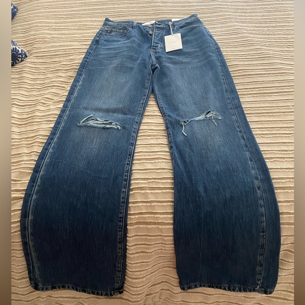 Kancan wide leg high rise jeans